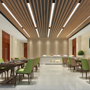 现代餐厅3D模型下载